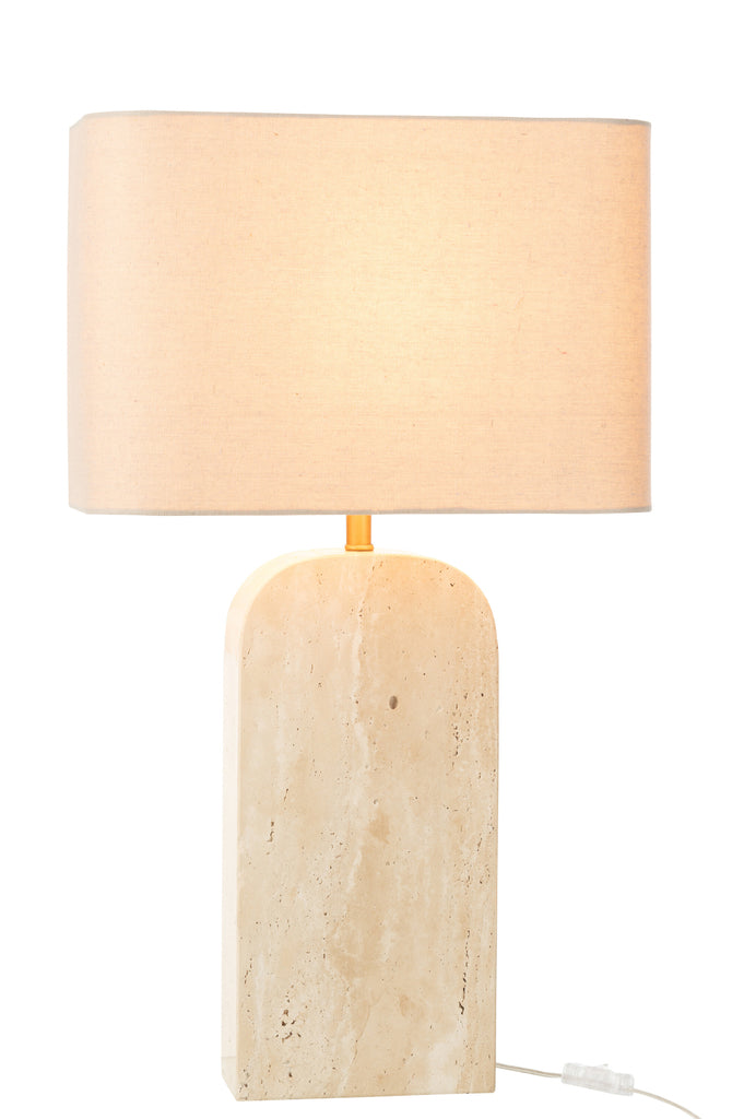 Lampe à poser Cassis en travertin - J-Line