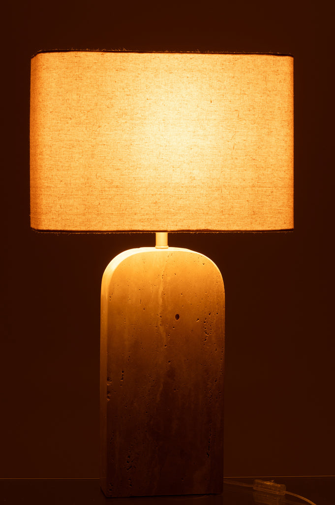 Lampe à poser Cassis en travertin - J-Line