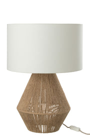 Lampe à poser Nias en corde de jute naturelle - J-Line