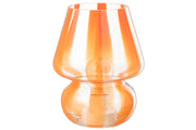 Lampe à poser Verona à rayures en verre orange - J-Line