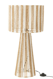 Lampe sur pied Riau en jute blanc/beige - J-Line