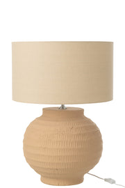 Lampe à poser Rochelle en terre cuite beige - J-Line