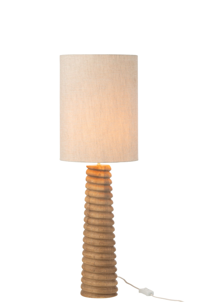 Lampe à poser Mentawai en bois d'ailanthus large - J-Line