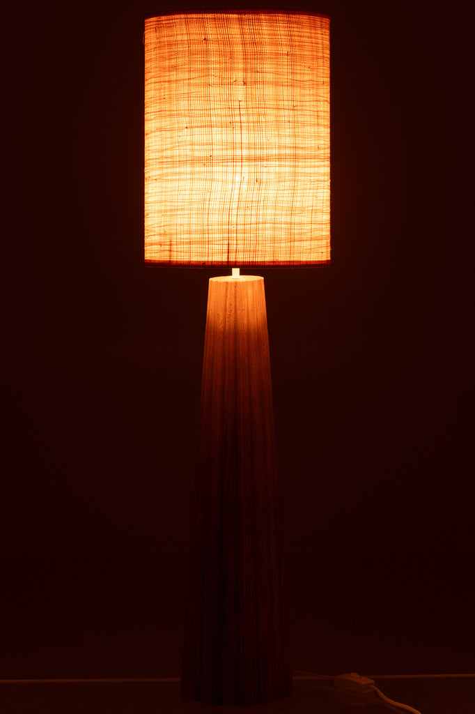 Lampe à poser Tikitiki en bois d'ailanthus large - J-Line