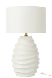 Lampe à poser Manis en céramique blanche - J-Line