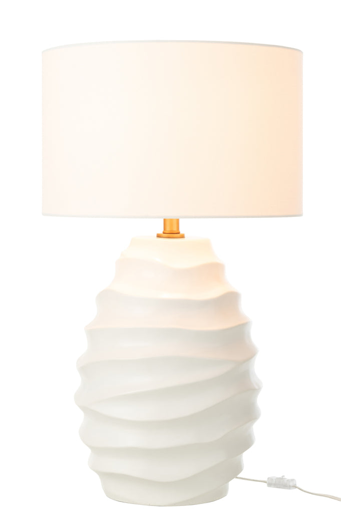 Lampe à poser Manis en céramique blanche - J-Line