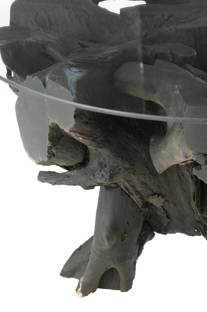 Table basse Solo en racine de teck noir - J-Line