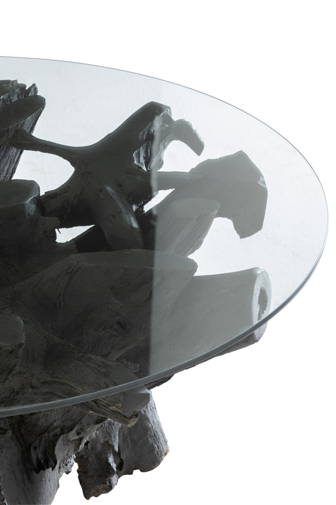 Table basse Solo en racine de teck noir - J-Line