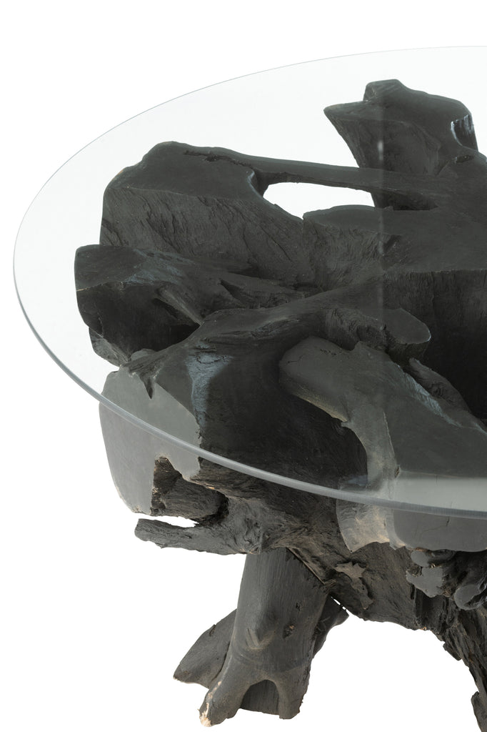 Table basse Solo en racine de teck noir - J-Line