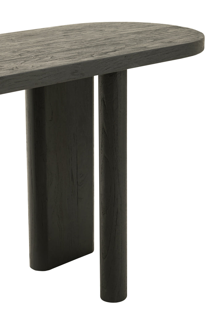 Console Klaten en bois de teck noir - J-Line