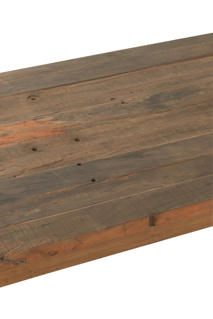 Table à manger Marina en bois vintage marron - J-Line