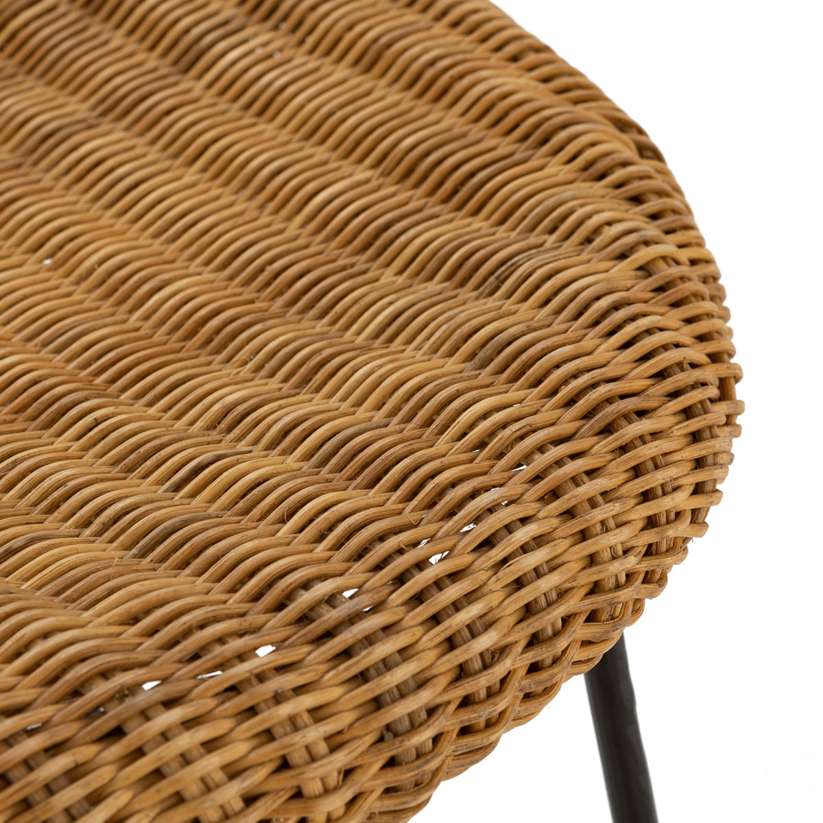 Tabouret de bar Siargao en osier et métal