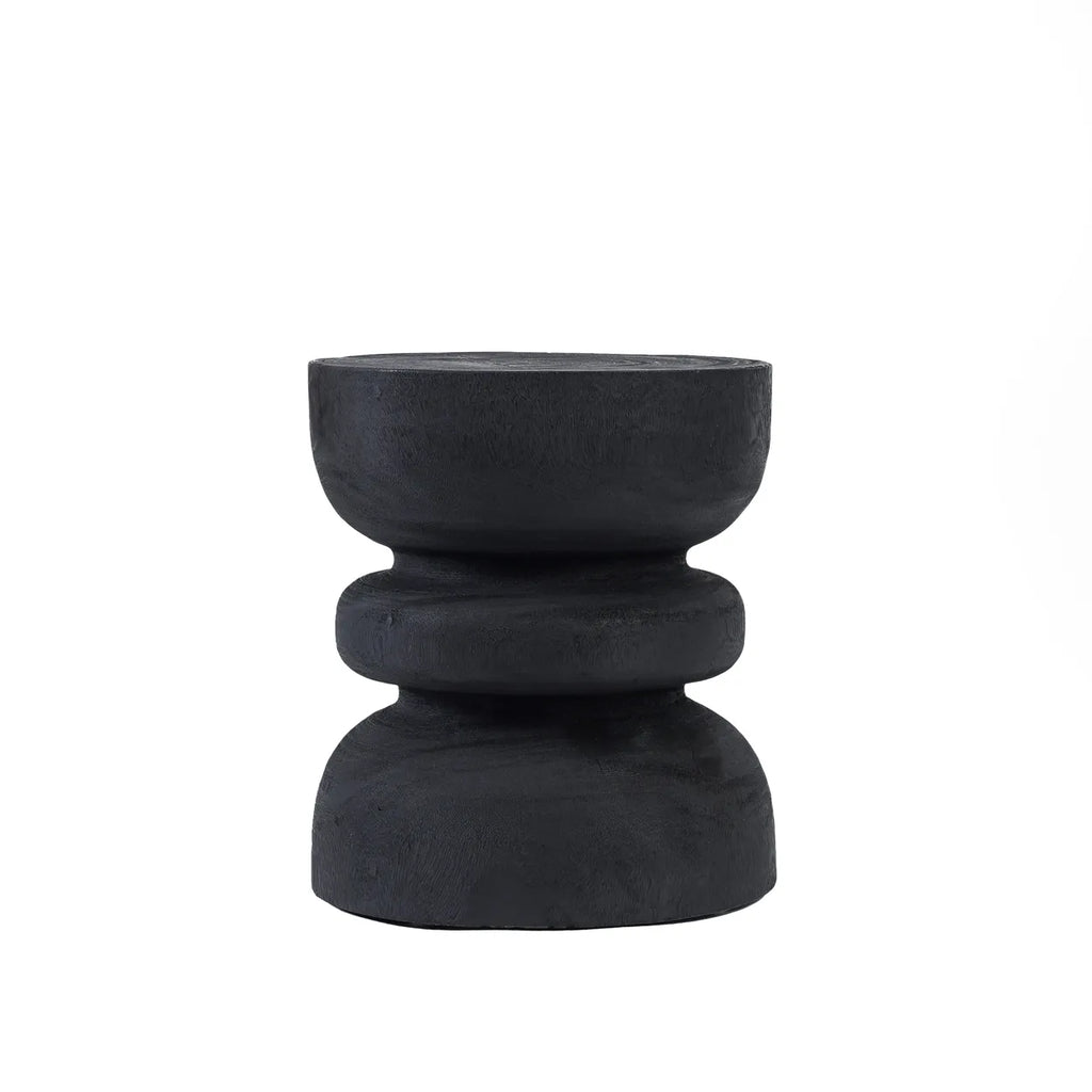 Tabouret Cincin en suar - Noir