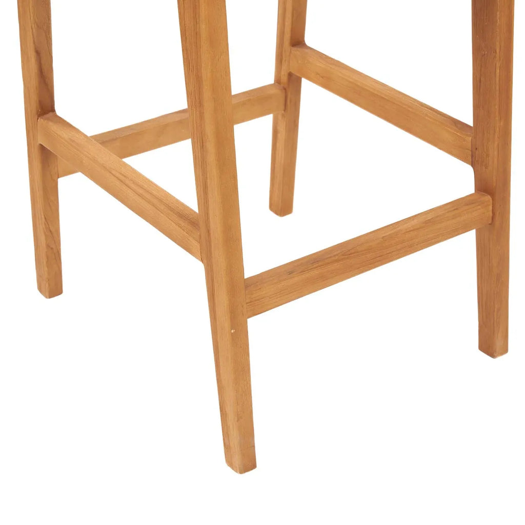 Tabouret de bar Puquta en teck - Naturel - Intérieur - Bazar Bizar