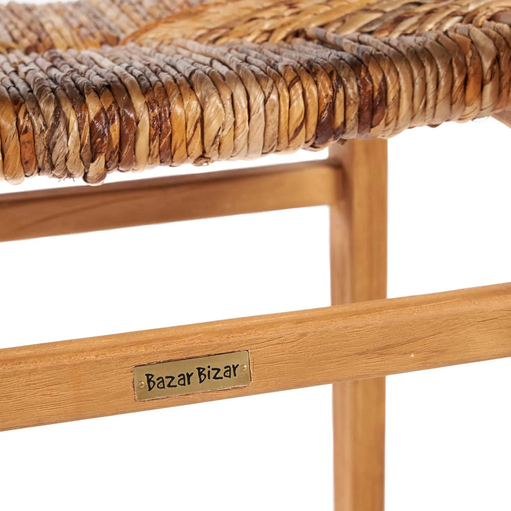 Tabouret de bar Puquta en teck - Naturel - Intérieur - Bazar Bizar