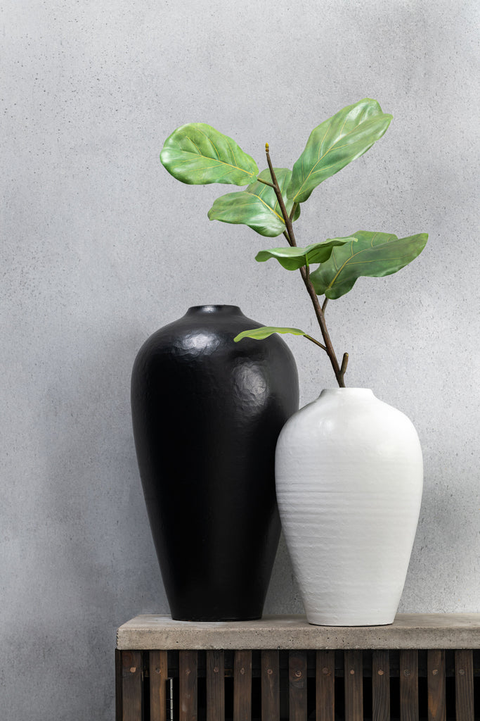 Vase Gelap en céramique noir grand - J-Line