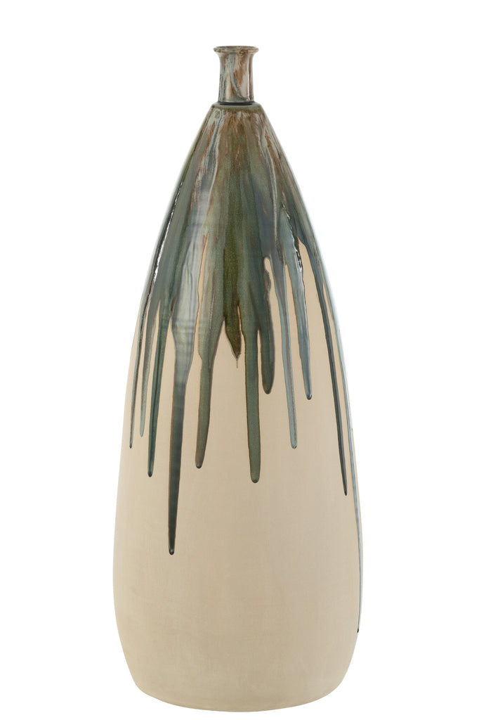 Vase Solak en céramique vert grand - J-Line