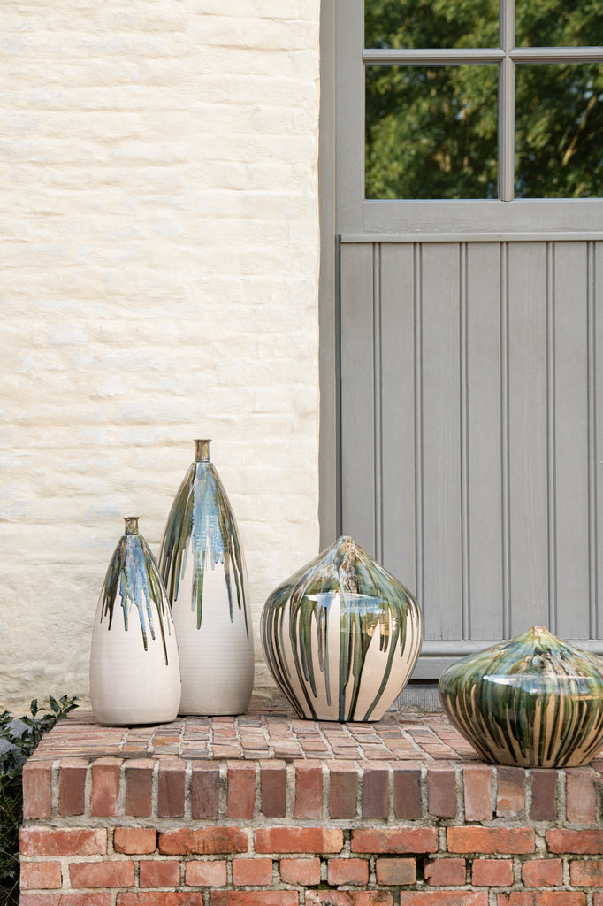 Vase Solak en céramique vert grand - J-Line