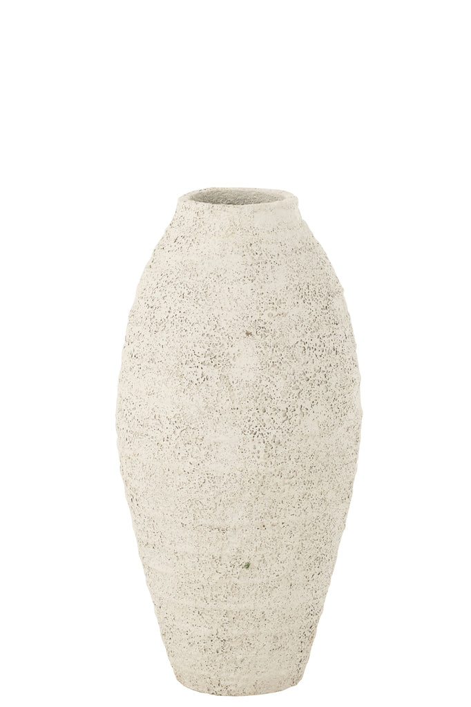 Vase Antique en ciment blanc petit - J-Line