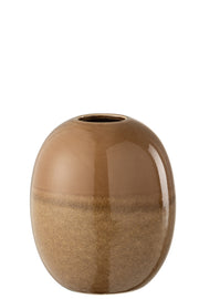 Vase Barbara en céramique marron petit - J-Line