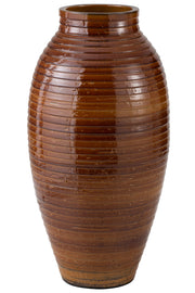 Vase Etnika en céramique marron large - J-Line