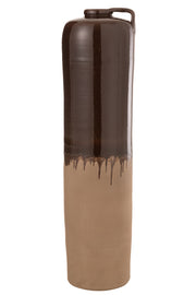 Vase Aliyah en céramique beige/marron large - J-Line