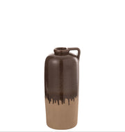 Vase Aliyah en céramique beige/marron petit- J-Line