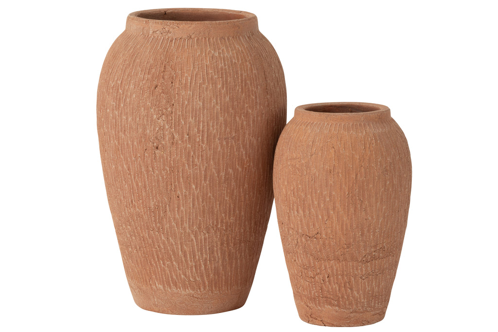 Vase Kaia en terre cuite - J-Line