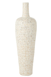 Vase Laura en ciment blanc de grande taille - J-Line