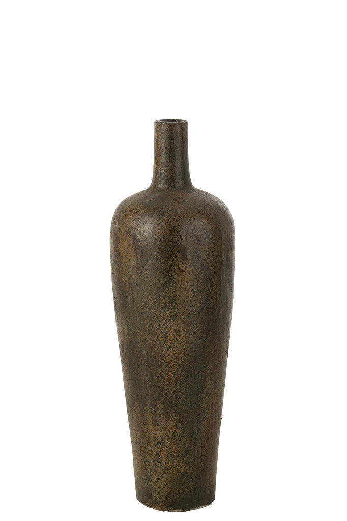 Vase Victor en ciment marron de taille moyenne - J-Line