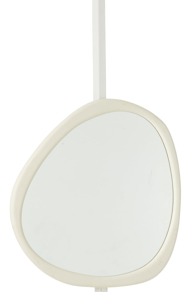 Miroir mural Okka cadre en blanc medium - J-Line