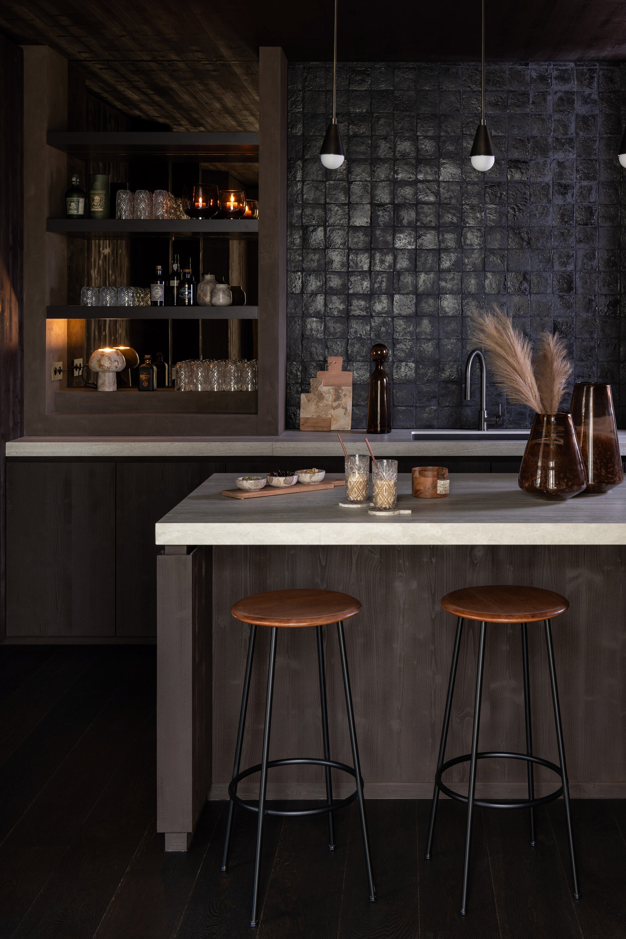 Tabouret de bar “Neo” - Bois & Acier, Design Cosy | J-Line