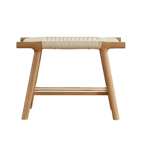 Banc Zuma en bois chêne et corde 60 cm