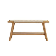 Banc Zuma en bois chêne et corde 90 cm